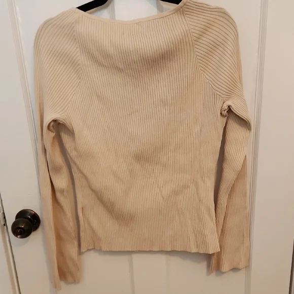 H&M Cream Ribbed Knit Sweater - Picture 7 of 7